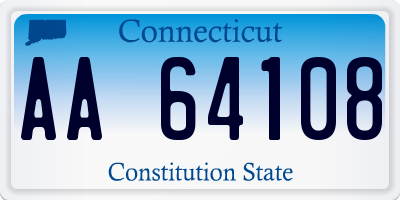 CT license plate AA64108