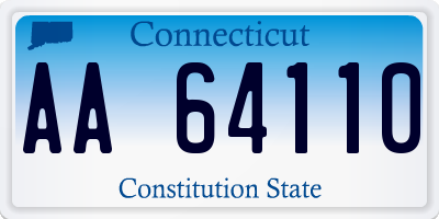 CT license plate AA64110