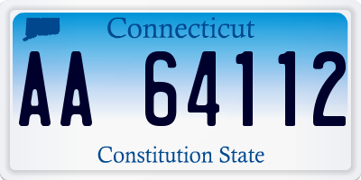 CT license plate AA64112