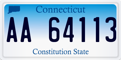 CT license plate AA64113