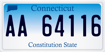 CT license plate AA64116