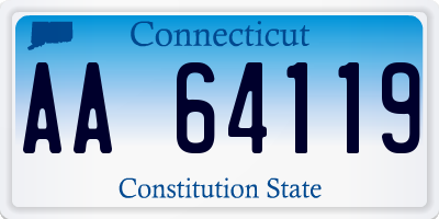 CT license plate AA64119