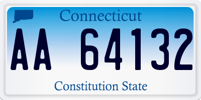 CT license plate AA64132