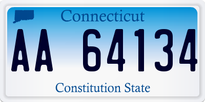 CT license plate AA64134