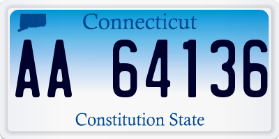 CT license plate AA64136