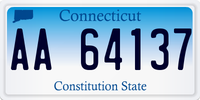 CT license plate AA64137