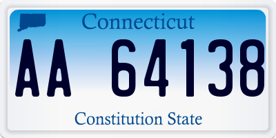 CT license plate AA64138