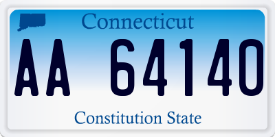 CT license plate AA64140