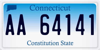 CT license plate AA64141