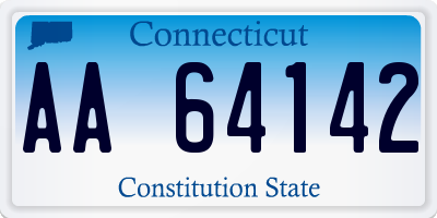 CT license plate AA64142