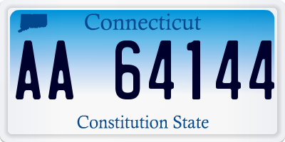 CT license plate AA64144