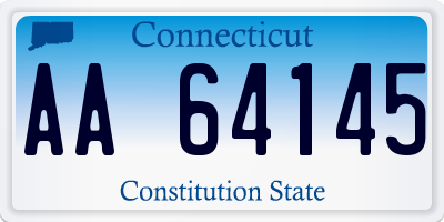 CT license plate AA64145