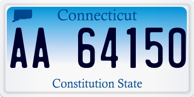 CT license plate AA64150