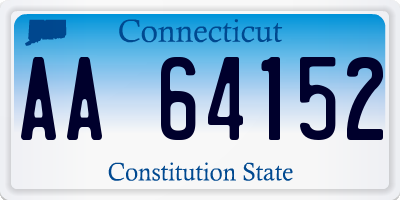 CT license plate AA64152