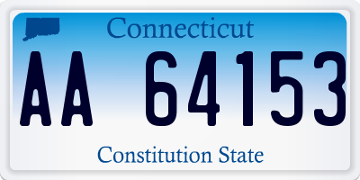 CT license plate AA64153