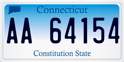 CT license plate AA64154