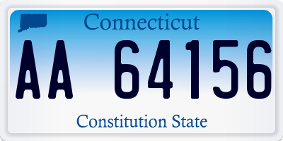 CT license plate AA64156