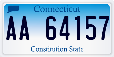 CT license plate AA64157