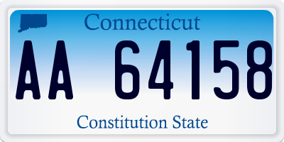 CT license plate AA64158