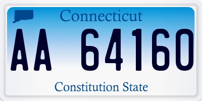 CT license plate AA64160