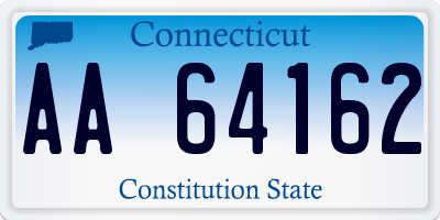 CT license plate AA64162