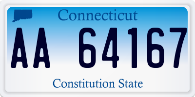 CT license plate AA64167