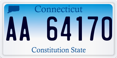 CT license plate AA64170