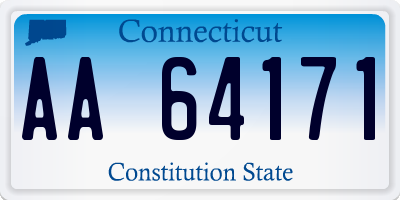 CT license plate AA64171