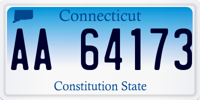 CT license plate AA64173