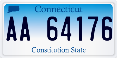 CT license plate AA64176