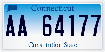 CT license plate AA64177