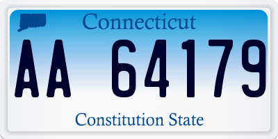 CT license plate AA64179