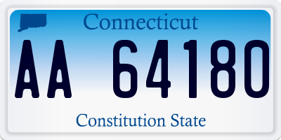 CT license plate AA64180