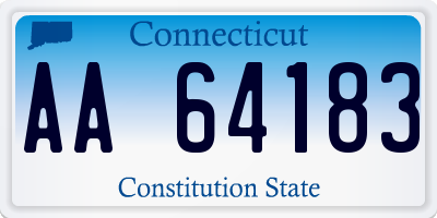 CT license plate AA64183