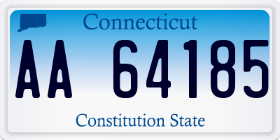 CT license plate AA64185