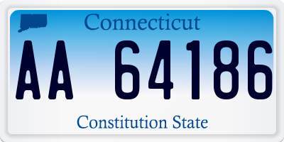 CT license plate AA64186
