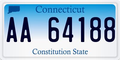 CT license plate AA64188