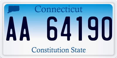 CT license plate AA64190