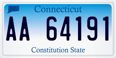 CT license plate AA64191