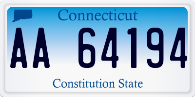 CT license plate AA64194