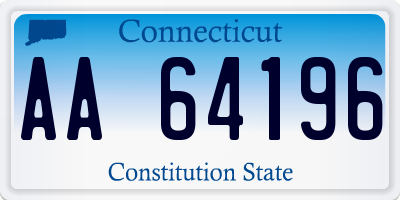 CT license plate AA64196
