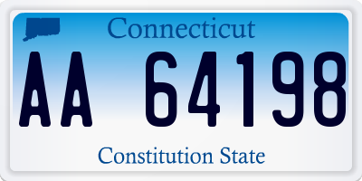 CT license plate AA64198