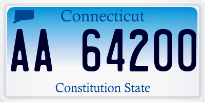 CT license plate AA64200