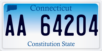 CT license plate AA64204