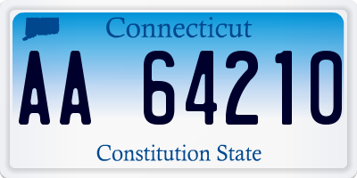 CT license plate AA64210