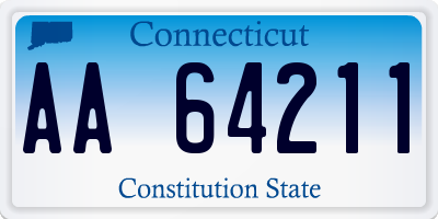 CT license plate AA64211