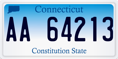 CT license plate AA64213