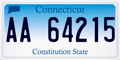 CT license plate AA64215