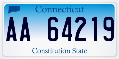 CT license plate AA64219