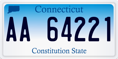 CT license plate AA64221